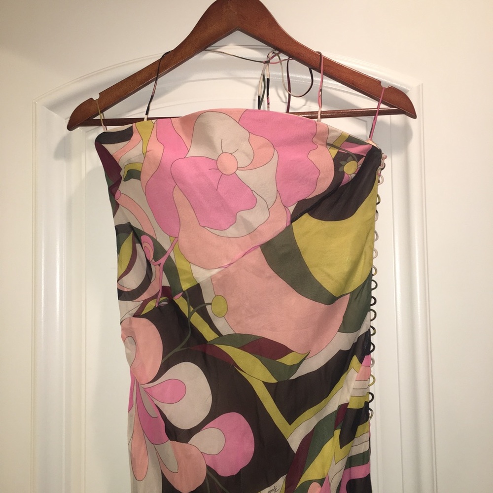 Emilio Pucci logo signature printed gown